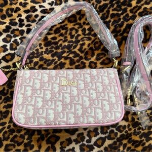 Pink and Gold Shoulder Bag